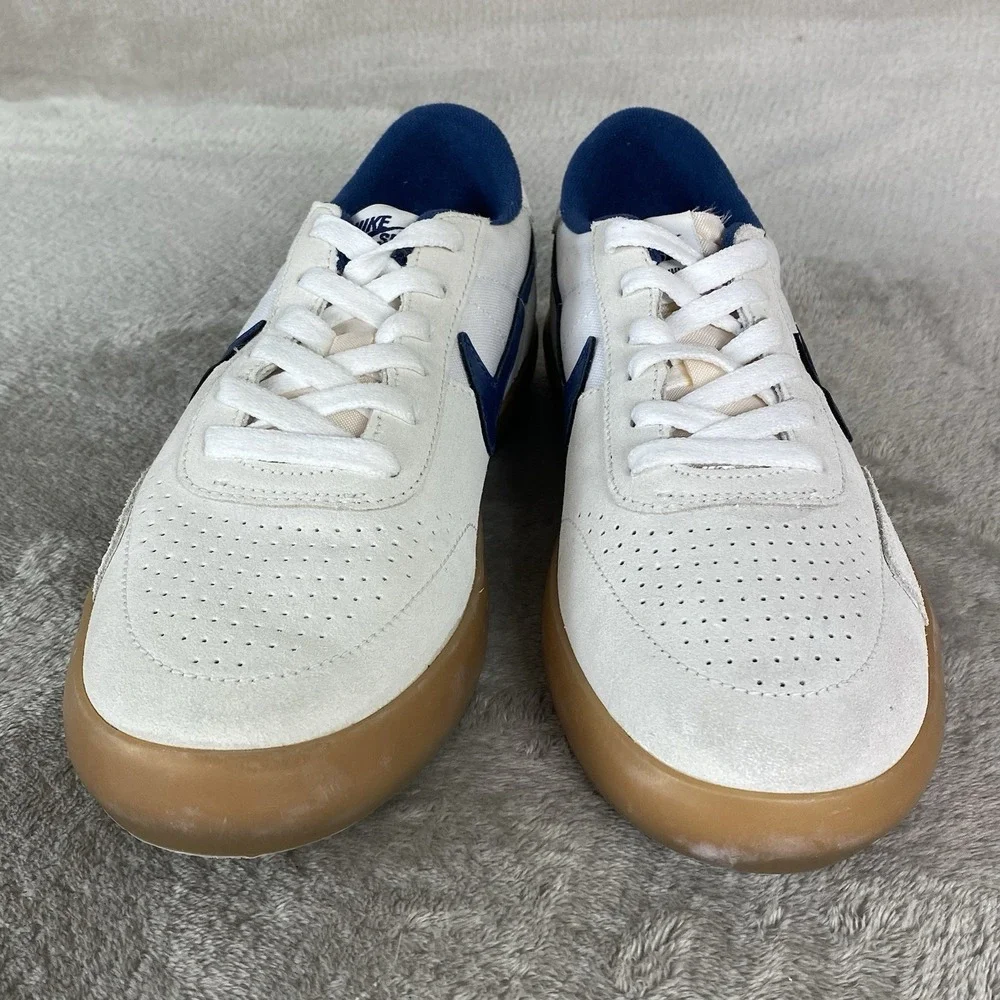Nike SB Heritage Mens Size 8.5 ~ 9 White Blue Skate Shoes Suede *MISMATCH* NEW